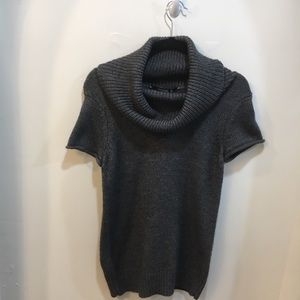BCBGMaxazria Wool/Angora Gray Cowl Neck Sweater